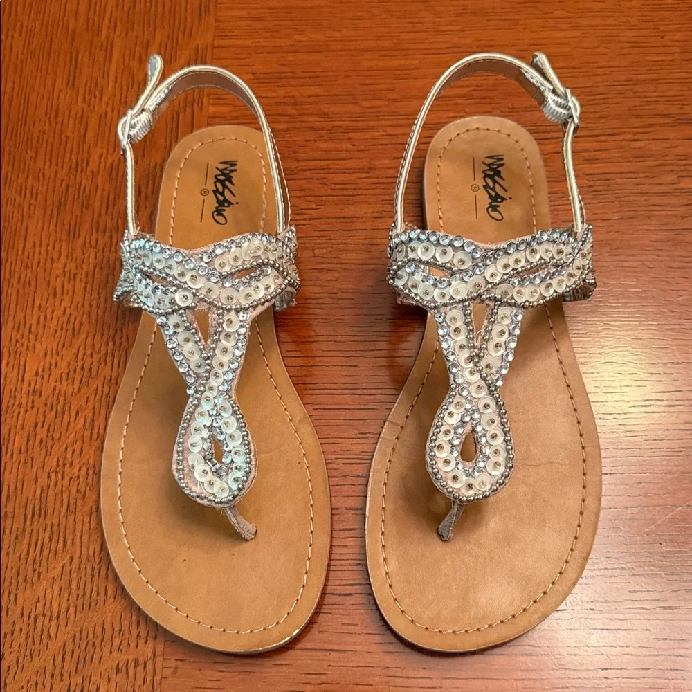 Mossimo Raegan Beaded T-Strap Sandals